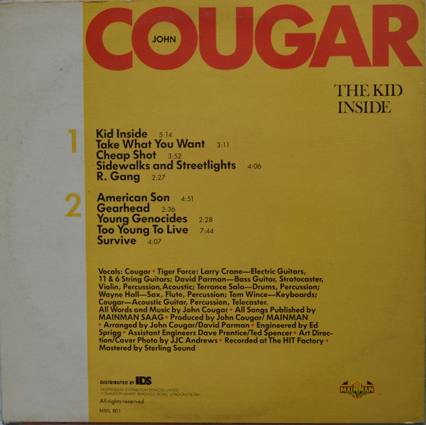 John Cougar* : The Kid Inside (LP, Album)