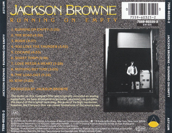 Jackson Browne : Running On Empty (CD, Album, RE, RM)