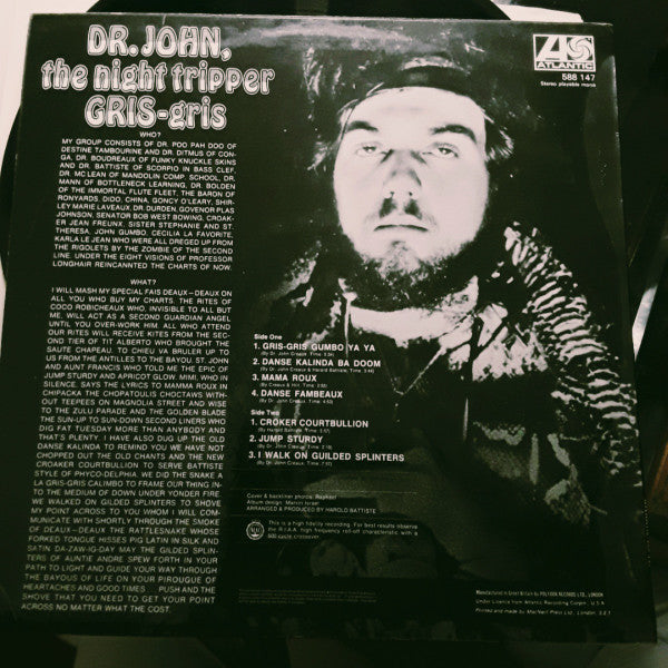 Dr. John, The Night Tripper* : Gris-Gris (LP, Album)