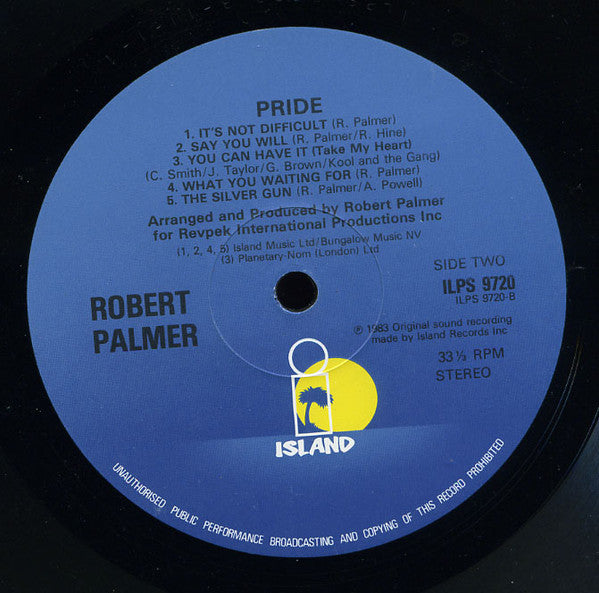 Robert Palmer : Pride (LP, Album)