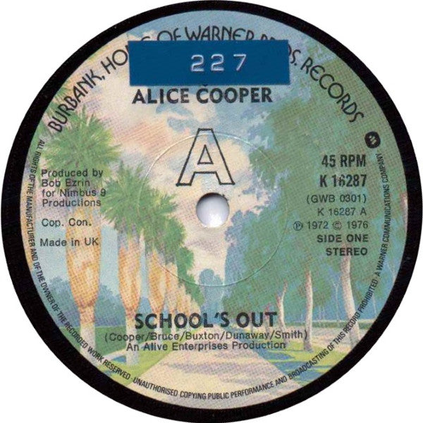 Alice Cooper : School's Out (7", RE, Bur)