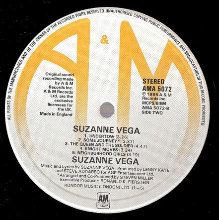 Suzanne Vega : Suzanne Vega (LP, Album)