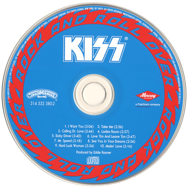 KISS : Rock And Roll Over (CD, Album, RE, RM, PMD)