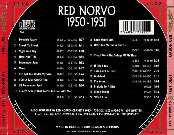 Red Norvo : 1950-1951 (CD, Comp)