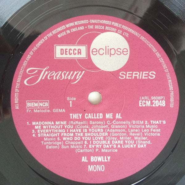 Al Bowlly : They Called Me Al (LP, Comp, Mono)