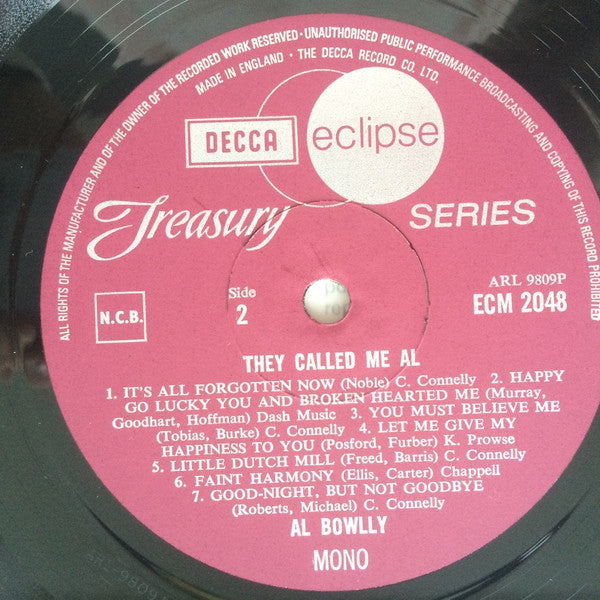 Al Bowlly : They Called Me Al (LP, Comp, Mono)