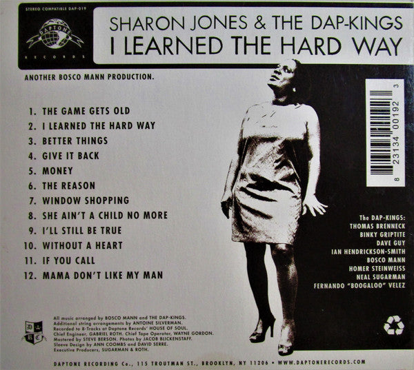 Sharon Jones & The Dap-Kings : I Learned The Hard Way (CD, Album, Dig)