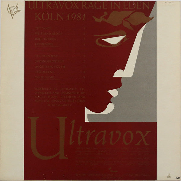 Ultravox : Rage In Eden (LP, Album)