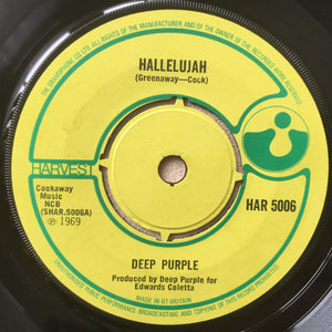 Deep Purple : Hallelujah (7", Single, Kno)