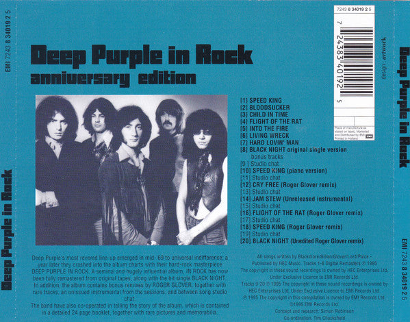 Deep Purple : In Rock (CD, Album, RE, RM, Ann)