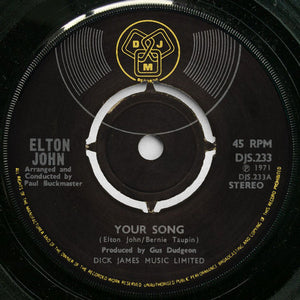 Elton John : Your Song (7", Single)