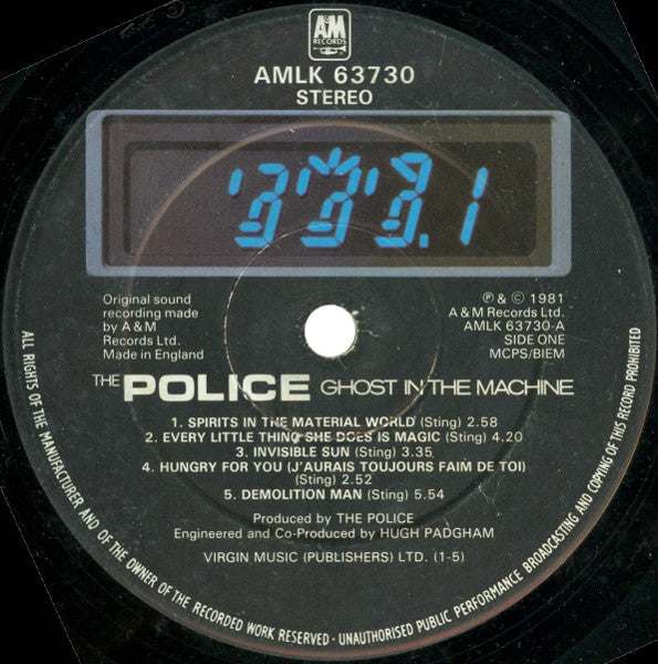 The Police : Ghost In The Machine (LP, Album)