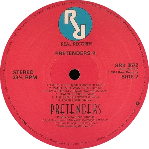 Pretenders* : Pretenders II (LP, Album, Wes)