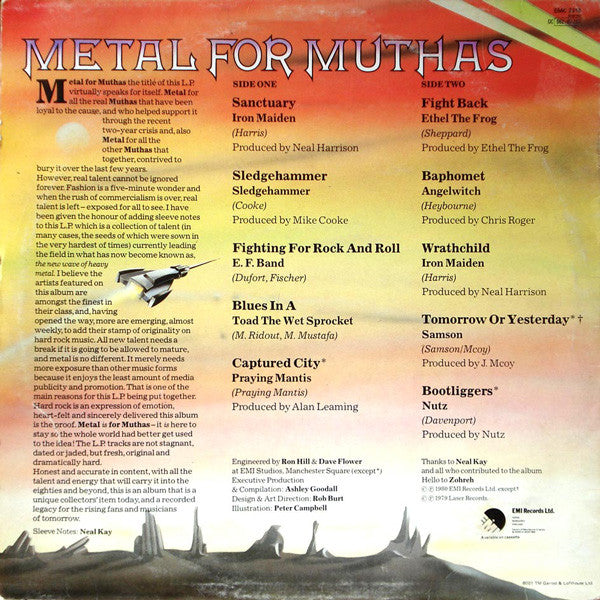 Various : Metal For Muthas (LP, Comp)