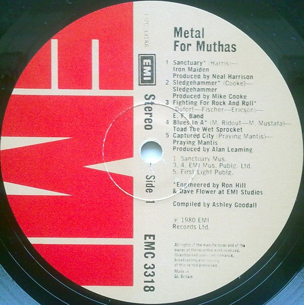 Various : Metal For Muthas (LP, Comp)