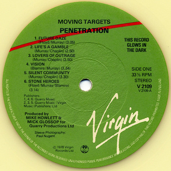 Penetration (2) : Moving Targets (LP, Album, Ltd, Glo)