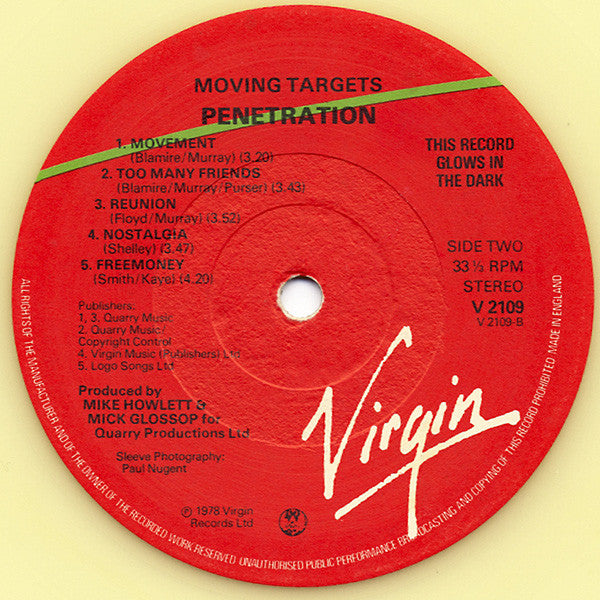 Penetration (2) : Moving Targets (LP, Album, Ltd, Glo)