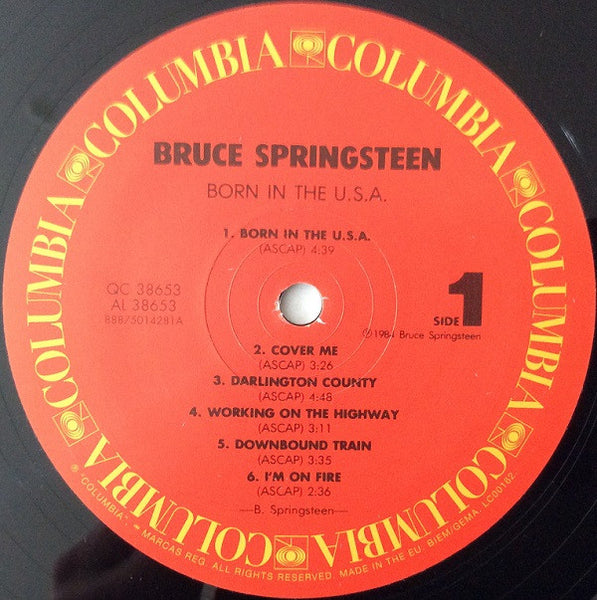 Bruce Springsteen : Born In The U.S.A. (LP, Album, RE, RM, 180)