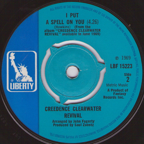 Creedence Clearwater Revival : Proud Mary (7", Single, 3-P)