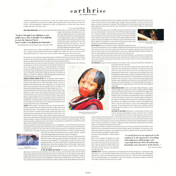 Various : Earthrise - The Rainforest Album (LP, Comp)