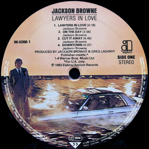 Jackson Browne : Lawyers In Love (LP, Album)