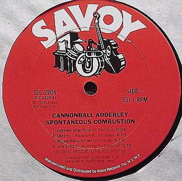 Cannonball Adderley : Spontaneous Combustion (2xLP, Comp, RE, Ter)