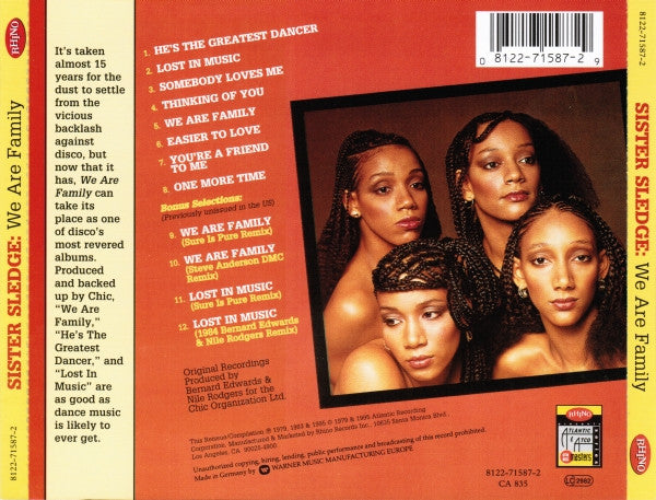 Sister Sledge : We Are Family (CD, Album, RE, RM)