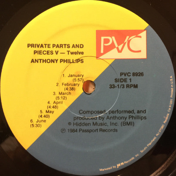 Anthony Phillips : Private Parts And Pieces V - Twelve (LP, Album)