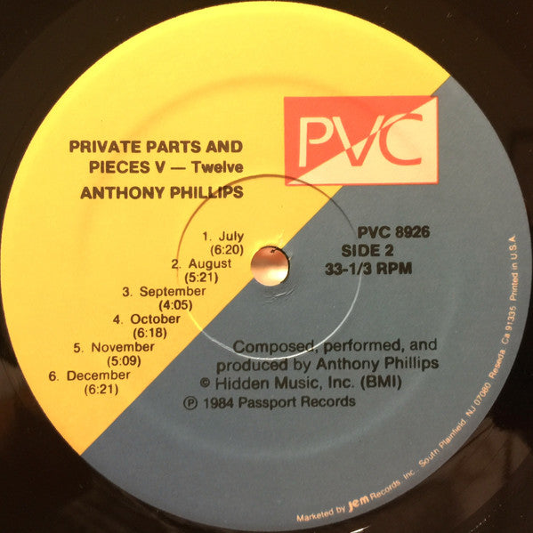 Anthony Phillips : Private Parts And Pieces V - Twelve (LP, Album)