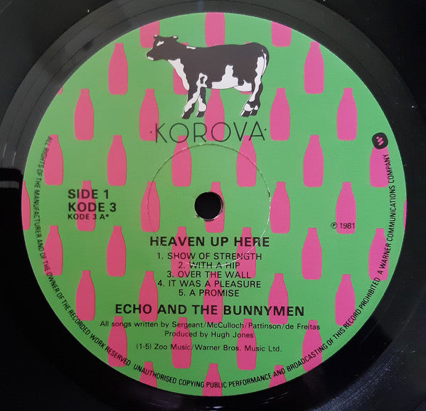 Echo And The Bunnymen* : Heaven Up Here (LP, Album, Tex)