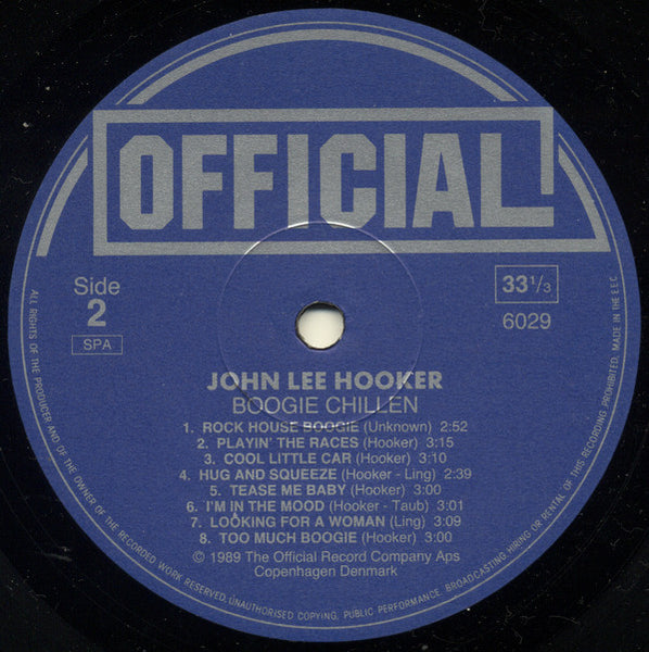 John Lee Hooker : Boogie Chillen (LP, Comp)