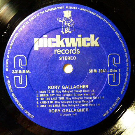 Rory Gallagher : Rory Gallagher (LP, Comp)