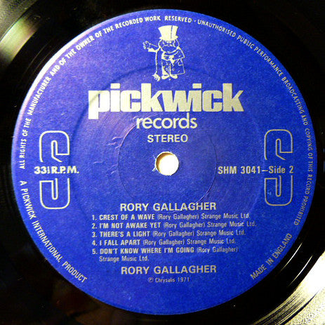 Rory Gallagher : Rory Gallagher (LP, Comp)