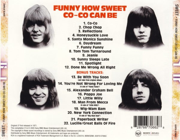 The Sweet : Funny How Sweet Co-Co Can Be (CD, Album, RM)