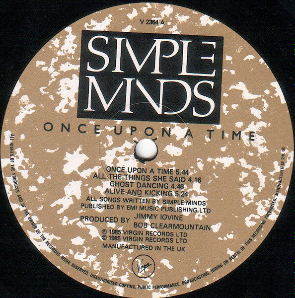 Simple Minds : Once Upon A Time (LP, Album)