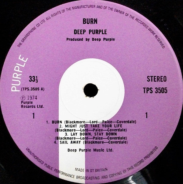 Deep Purple : Burn (LP, Album)