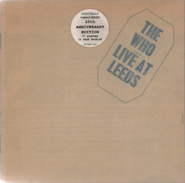 The Who : Live At Leeds (CD, Album, RE, RM, 25t)