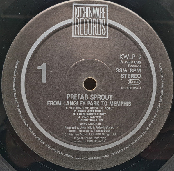 Prefab Sprout : From Langley Park To Memphis (LP, Album)