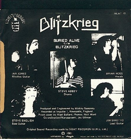 Blitzkrieg (5) : Buried Alive c/w Blitzkrieg (7", Single)