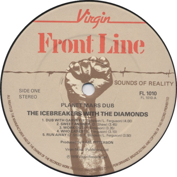 The Icebreakers (2) With The Diamonds* : Planet Mars Dub (LP, Album)