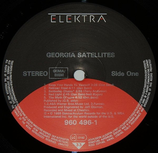 Georgia Satellites* : Georgia Satellites (LP, Album)