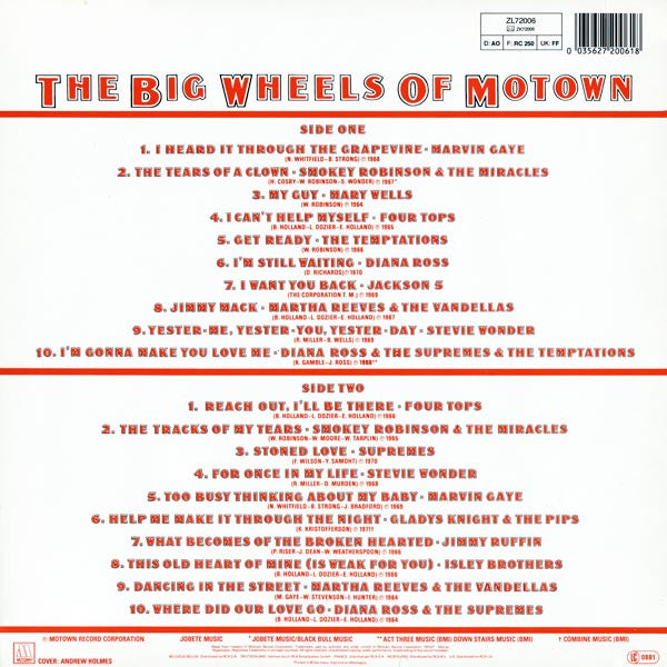 Various : The Big Wheels Of Motown (LP, Comp, RE)