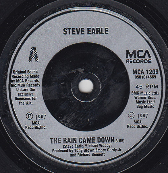 Steve Earle And The Dukes* : The Rain Came Down (2x7")