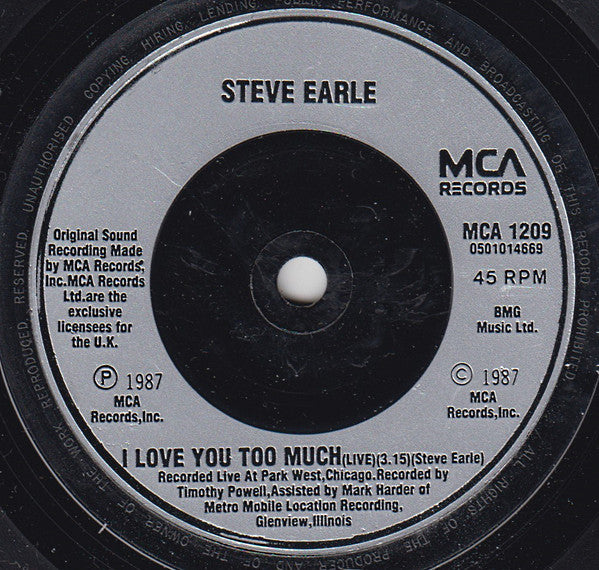 Steve Earle And The Dukes* : The Rain Came Down (2x7")