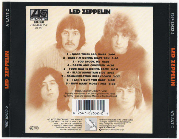 Led Zeppelin : Led Zeppelin (CD, Album, RE, RM)