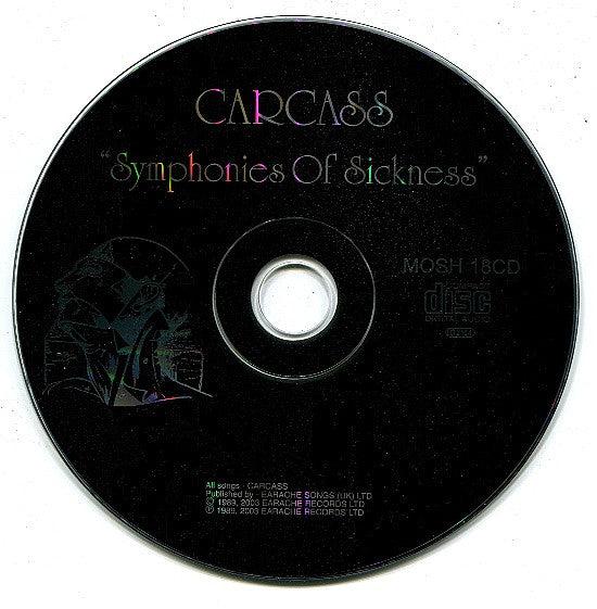 Carcass : Symphonies Of Sickness (CD, Album, RE)