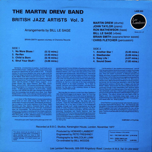 The Martin Drew Band : The Martin Drew Band (LP)