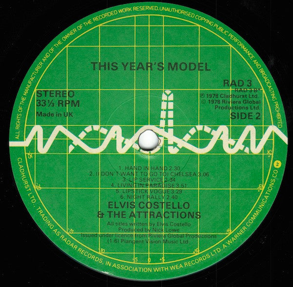 Elvis Costello & The Attractions : This Year's Model (LP, Album)