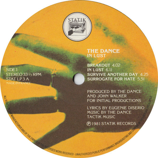 The Dance : In Lust (LP, Album)