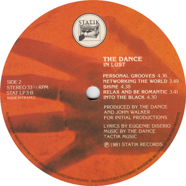 The Dance : In Lust (LP, Album)